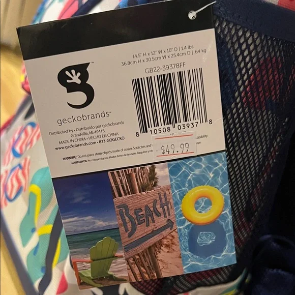 #**026= Unisex Colorful Patterned “ geckobrands cooler bag “ Make An Offer. - Picture 5 of 10